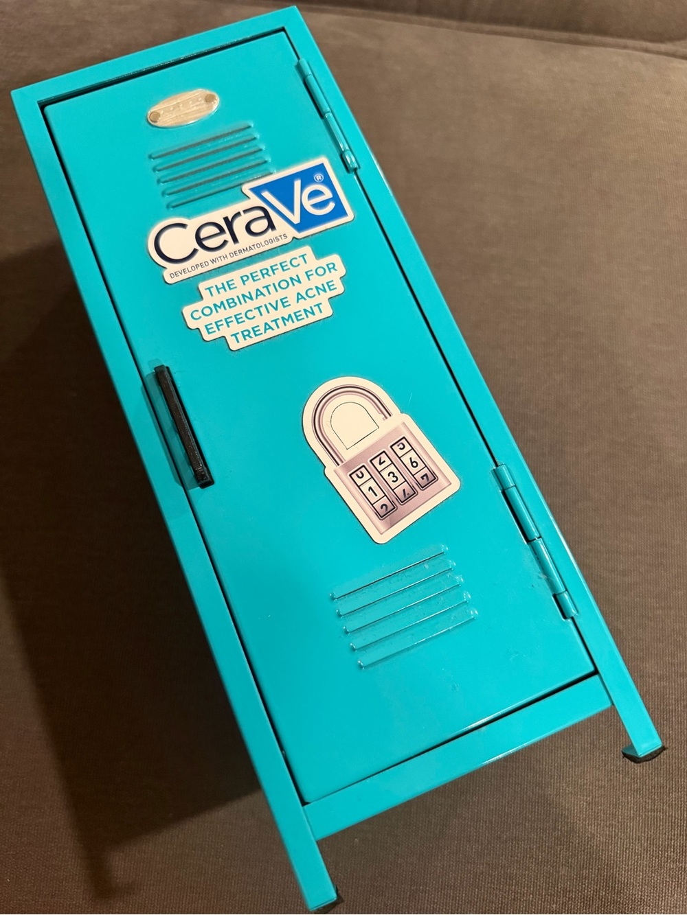 Bright Teal Mini Locker Storage Cabinet